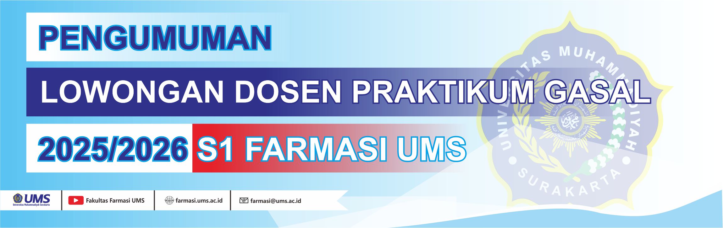 PENGUMUMAN DOSEN PRAKTIKUM GASAL 25 26
