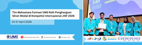Tim mahasiswa Farmasi UMS meraih Silver Medal pada Jakarta International Science Fair JISF 2026